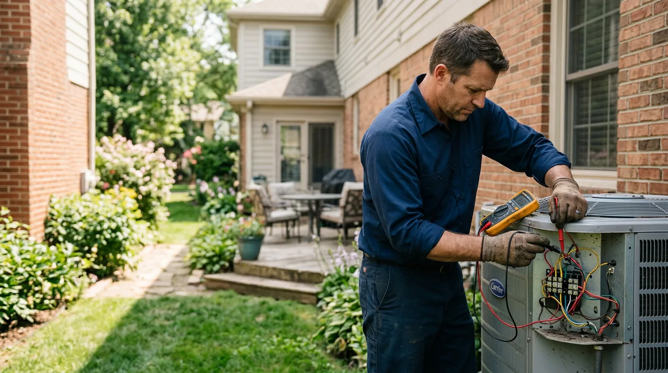 HVAC technician working near Conroe, TX